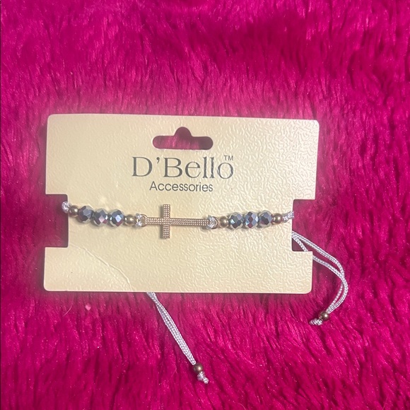 Jewelry - D'Bello Beaded Bracelet with Cross Charm